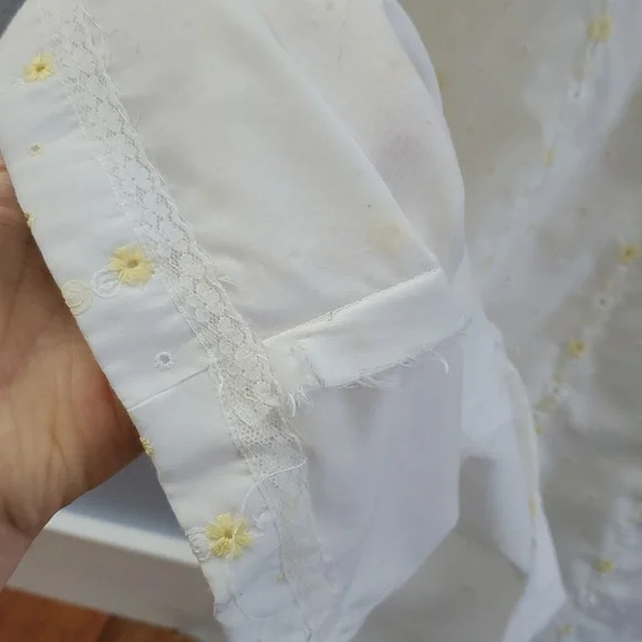 Vintage 1960 Eyelet Handmade Dress - Picture 6 of 11